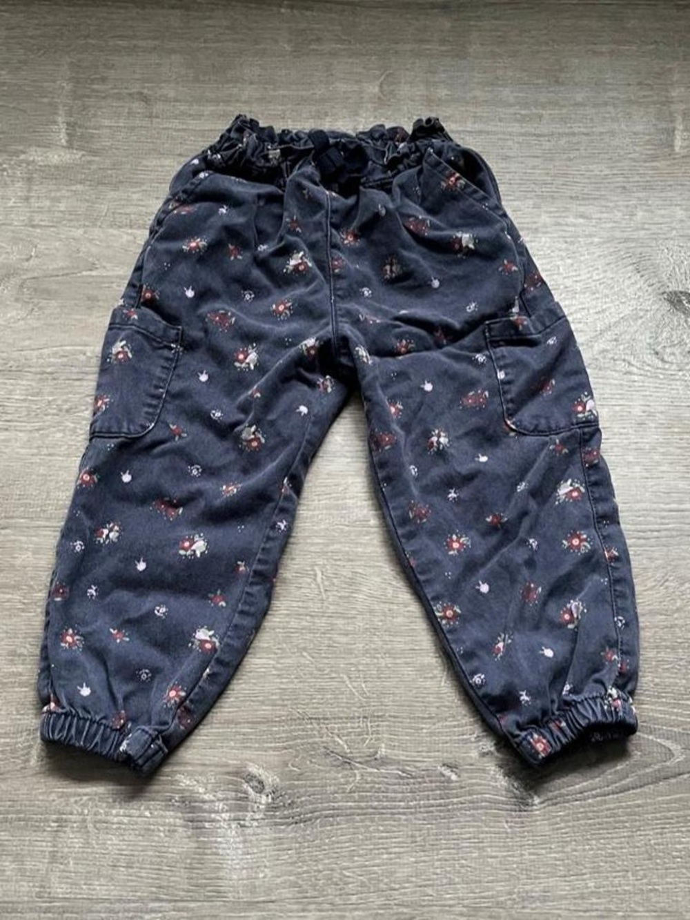 Garanimals navy blue floral print cargo pants